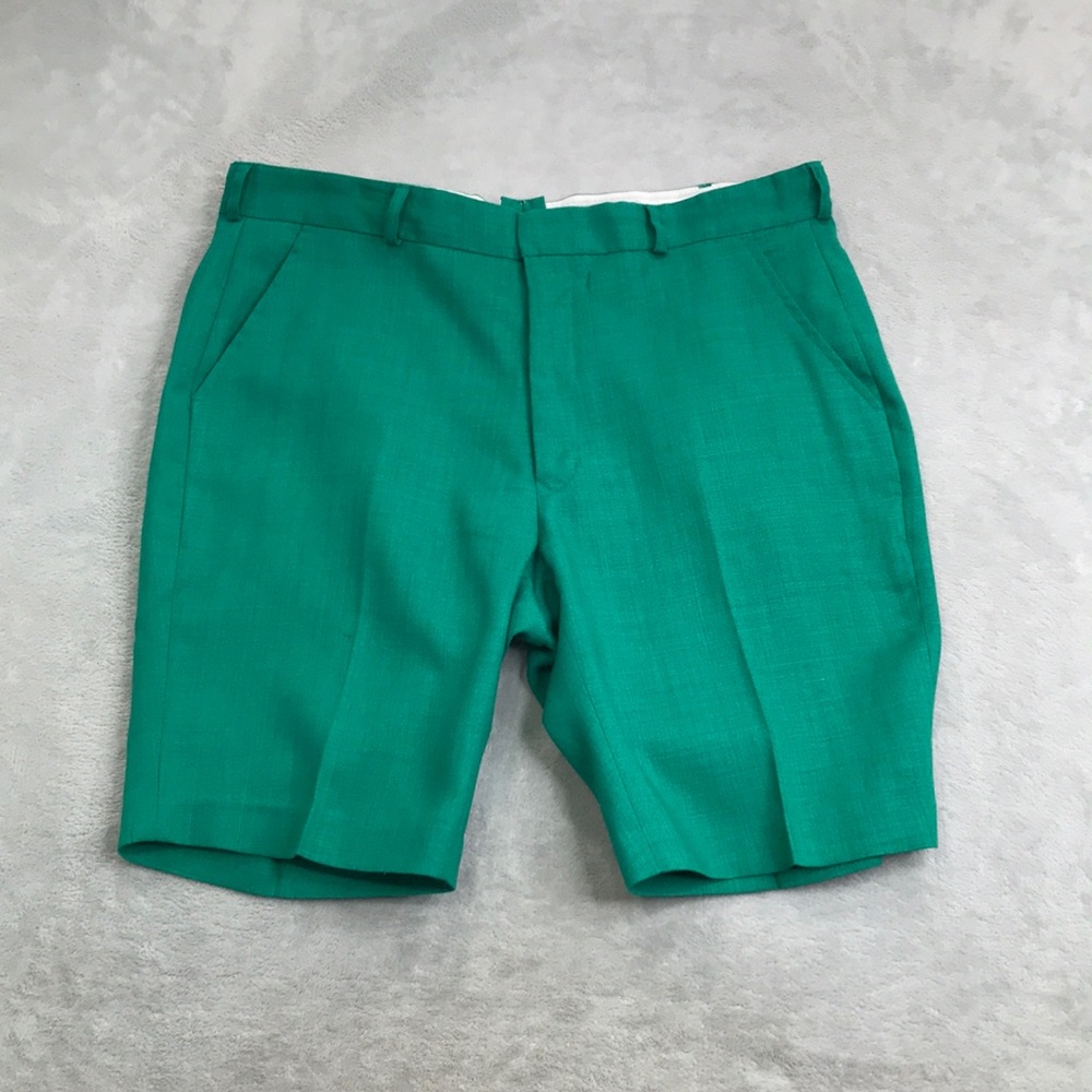 Smith's Bermuda Men's Moygashel Irish Linen Shorts Green Size  37